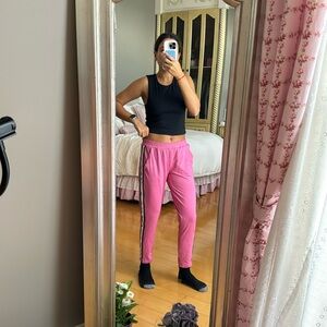 Pink track pants from aerie